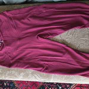 POPFLEX Burgundy High-Waist Leggings